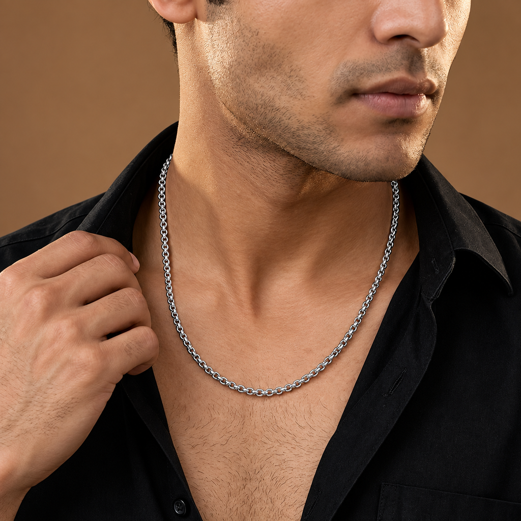 Premium Silver Chain Necklace for Men – Stylish, Elegant & Timeless Everyday Accessory