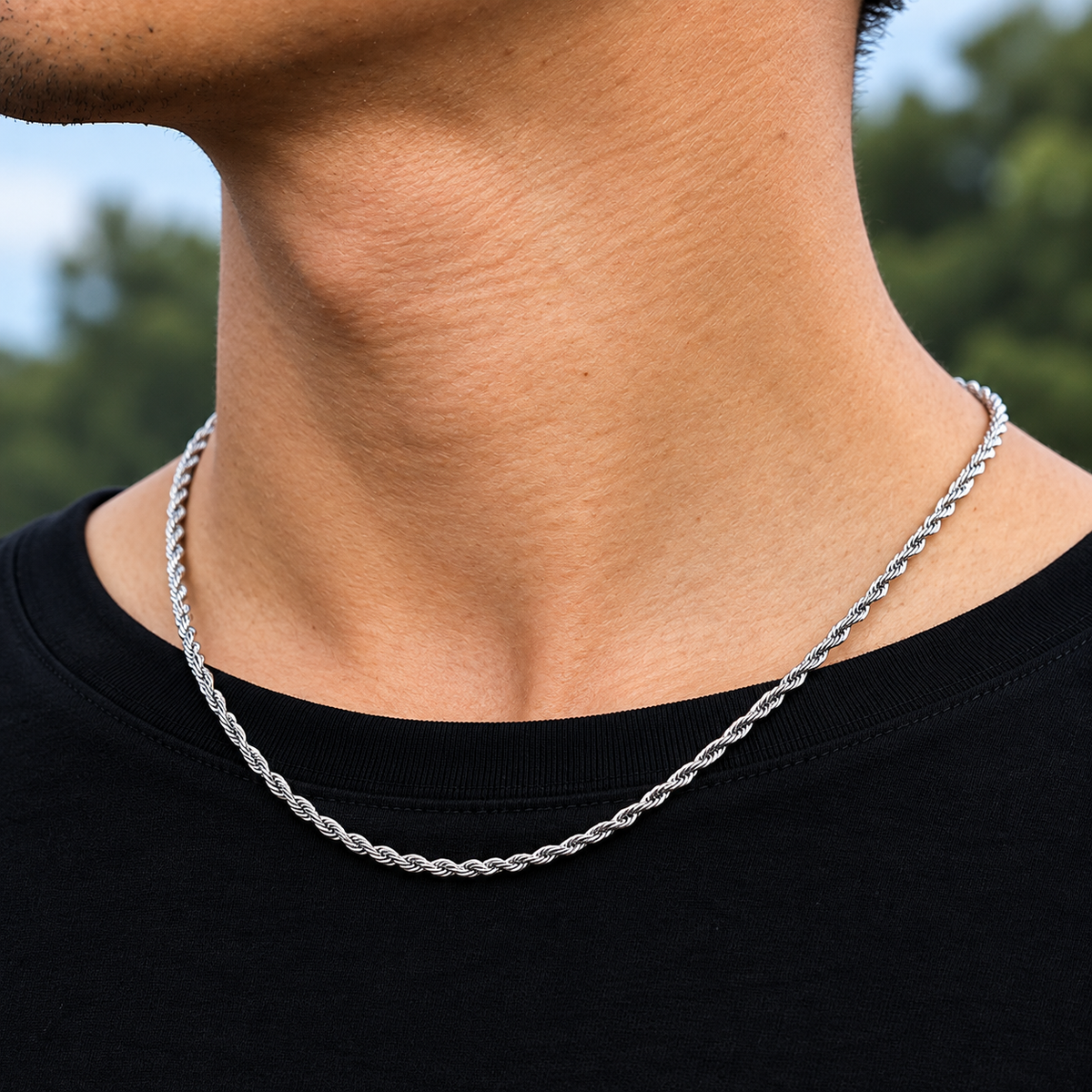 Premium Silver Chain Necklace for Men – Stylish, Elegant & Timeless Everyday Accessory