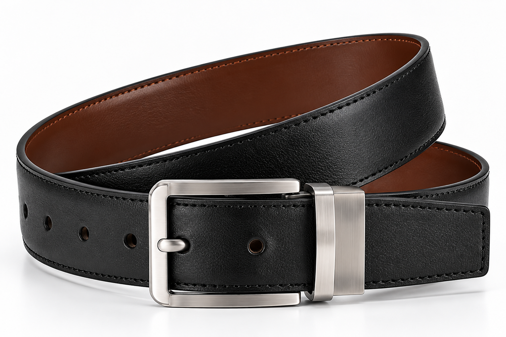 Premium Reversible Leather Belt – Black & Brown