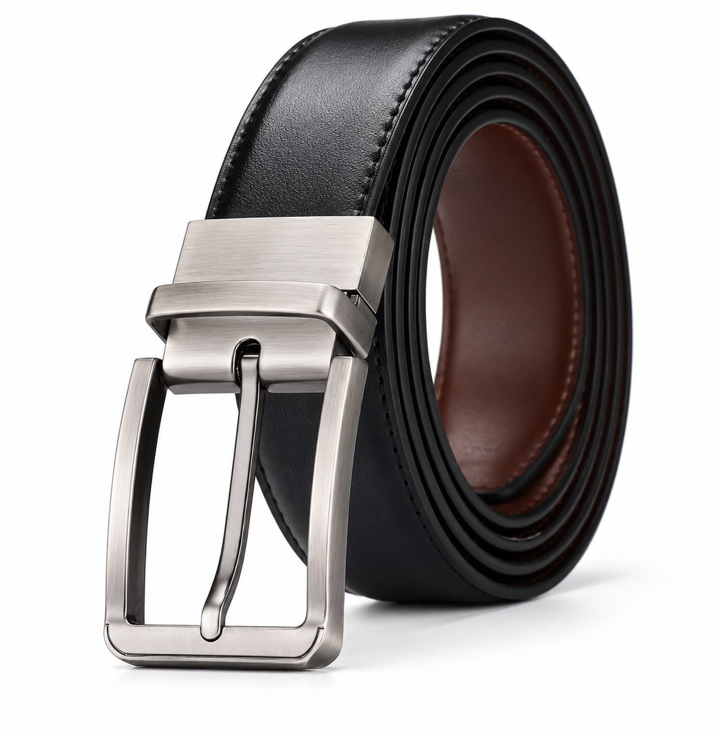 Premium Reversible Leather Belt – Black & Brown