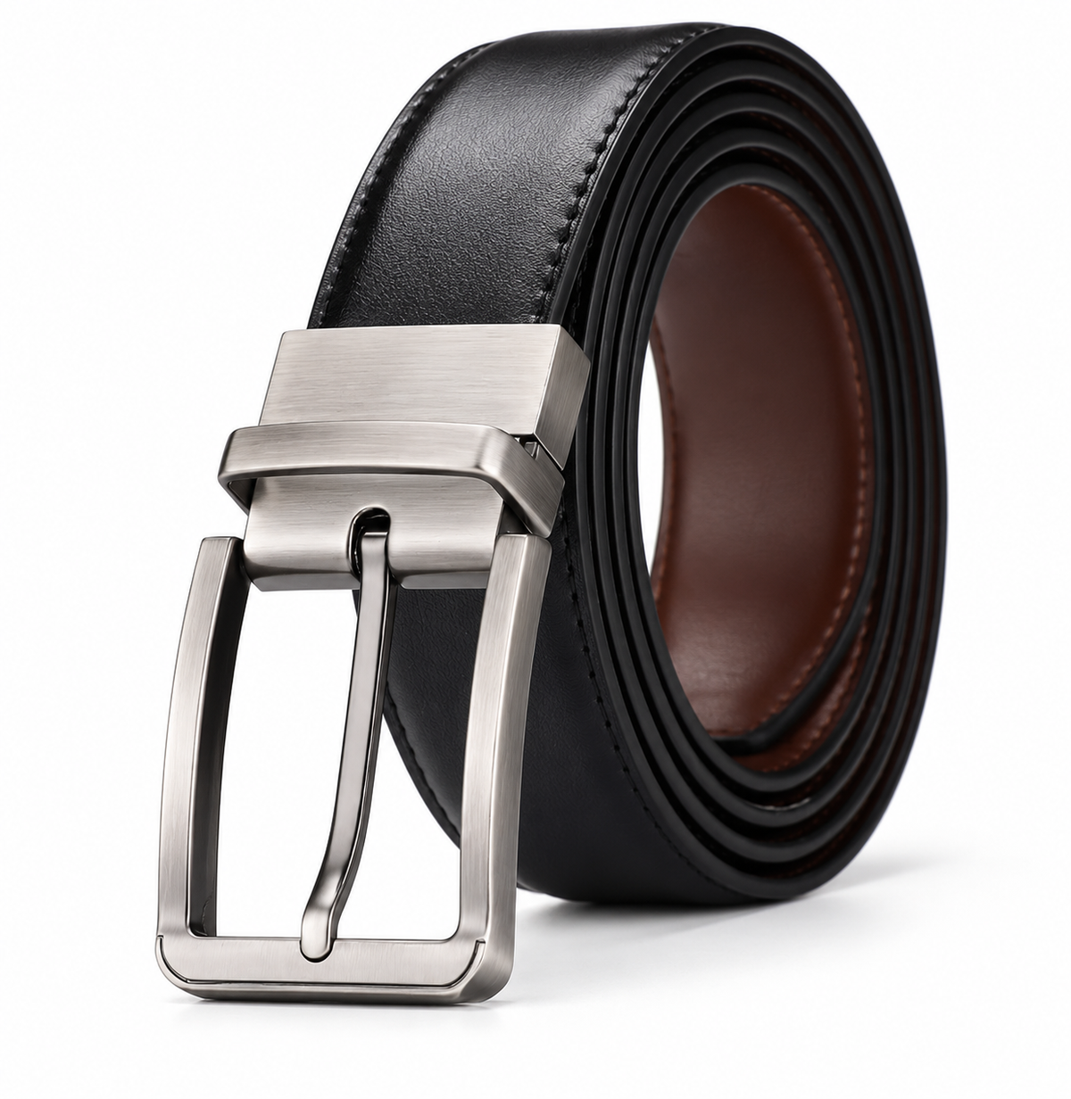 Premium Reversible Leather Belt – Black & Brown