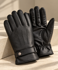 Premium Charcoal Leather Gloves – Stylish & Comfortable