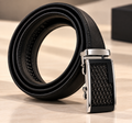 Noir Luxe Automatic Leather Belt – Signature Buckle & Refined Finish