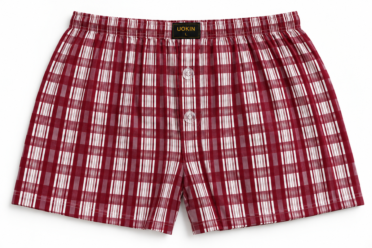 Premium Plaid Cotton Boxer Shorts for Men – UOKIN | 3 Colors