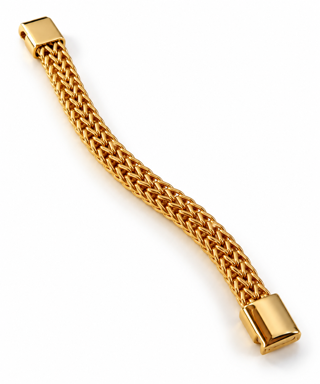 Premium Braided Chain Bracelet – Gold & Silver