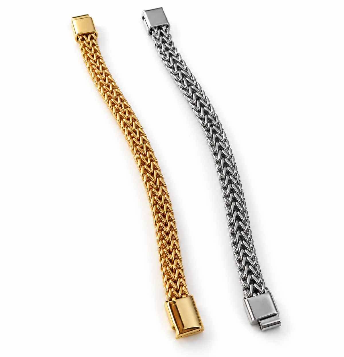 Premium Braided Chain Bracelet – Gold & Silver