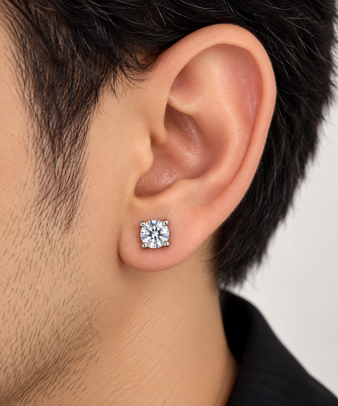 Sparkling Magnetic Crystal Earrings – Elegant Silver Studs