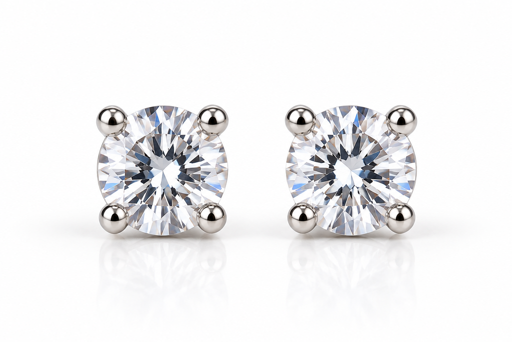 Sparkling Magnetic Crystal Earrings – Elegant Silver Studs