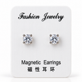 Sparkling Magnetic Crystal Earrings – Elegant Silver Studs