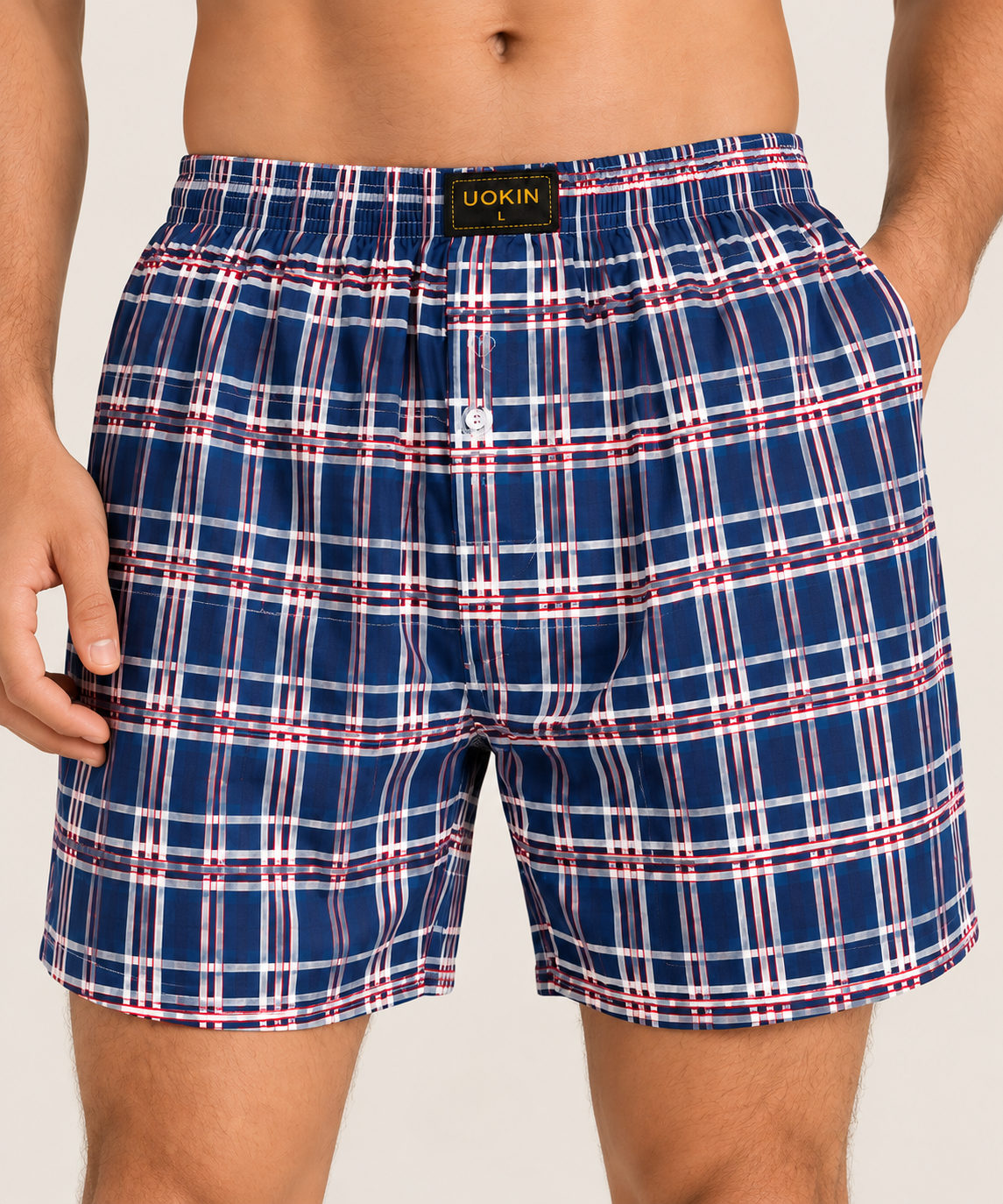 Premium Plaid Cotton Boxer Shorts for Men – UOKIN | 3 Colors