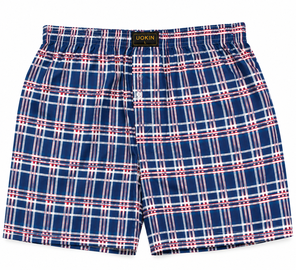Premium Plaid Cotton Boxer Shorts for Men – UOKIN | 3 Colors